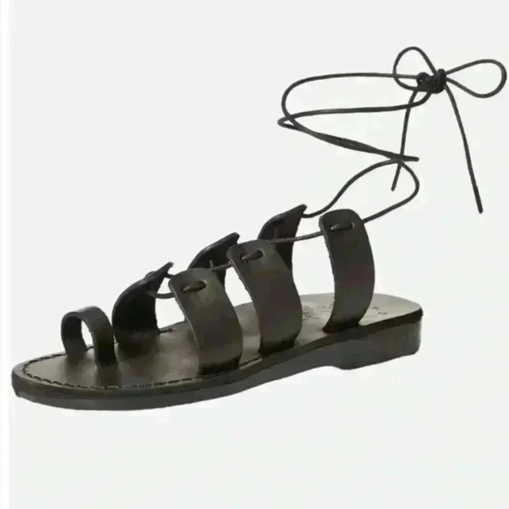 Anthropologie Jerusalem Sandals - Leather Lace EU 38 US